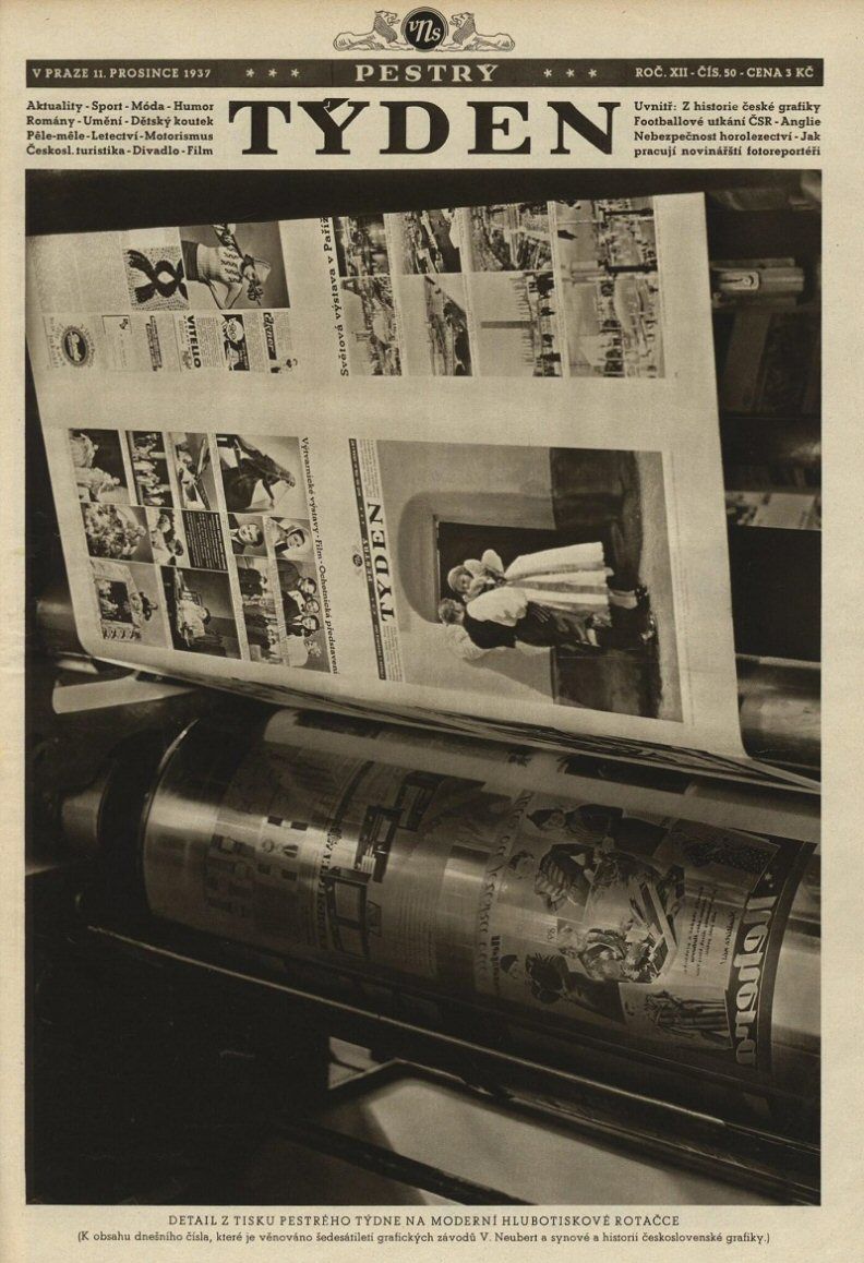 PESTRY TYDEN magazine side cover  12 No  50 11 December 1937