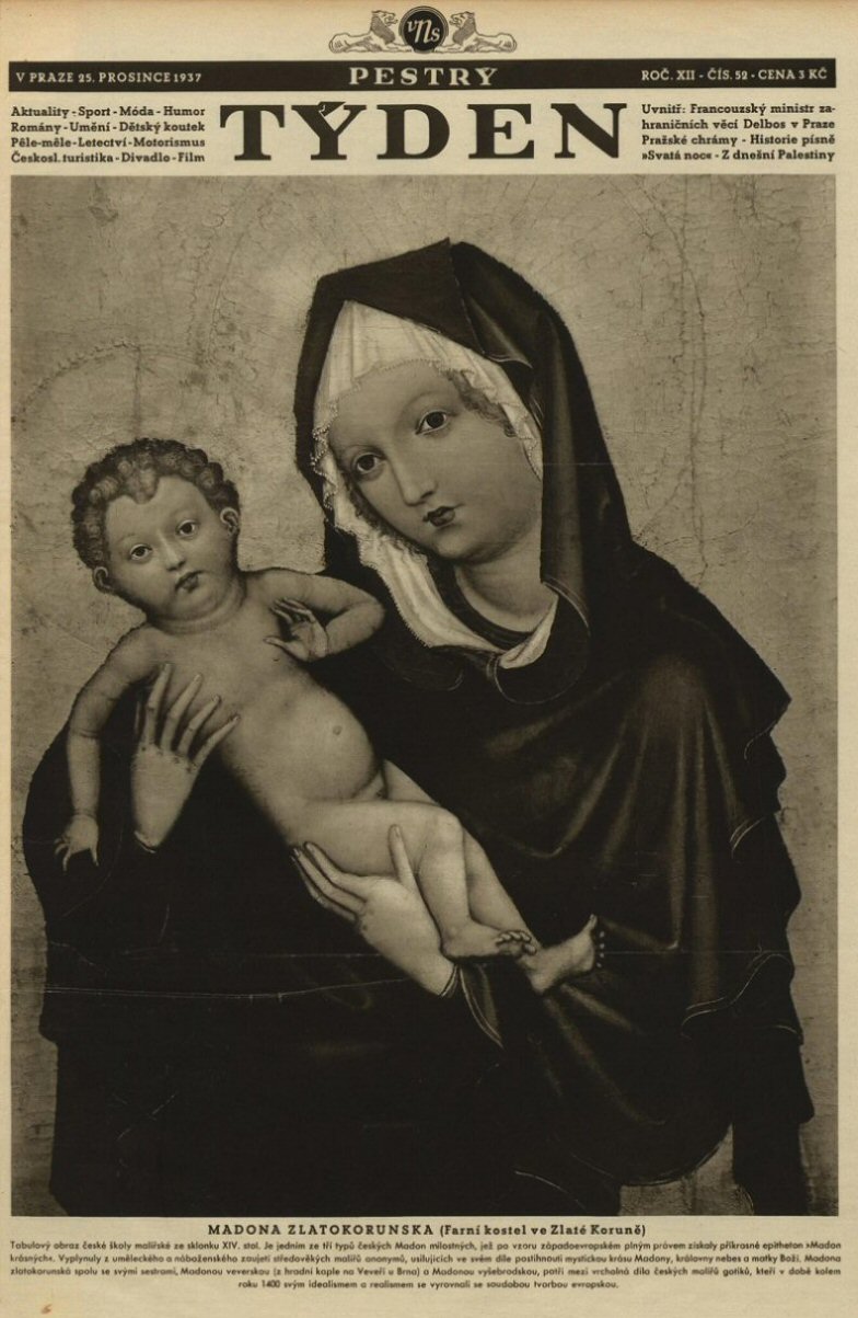 PESTRY TYDEN magazine side cover  12 No  52 25 December 1937