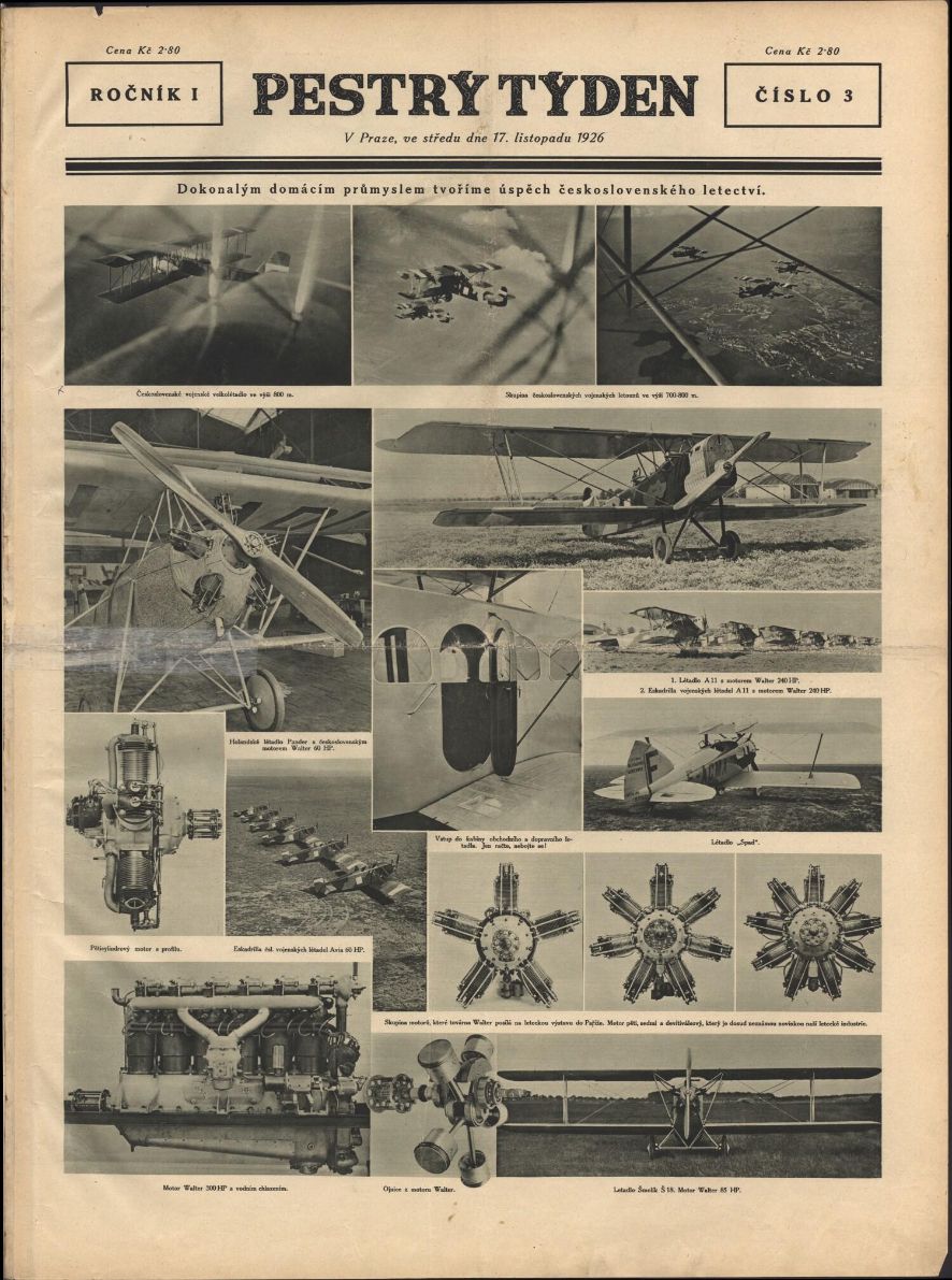 PESTRY TYDEN magazine side cover  Vol 1 No  3   1926