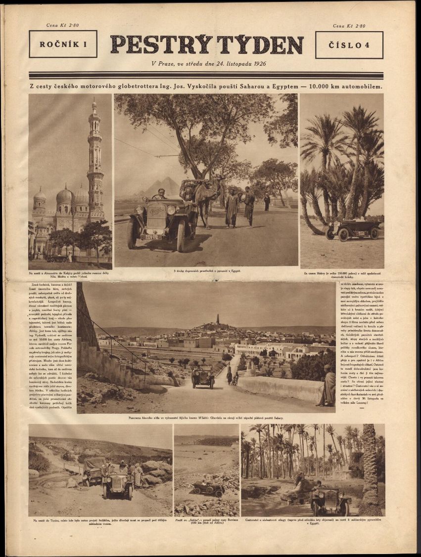 PESTRY TYDEN magazine side cover  Vol 1 No  4   1926