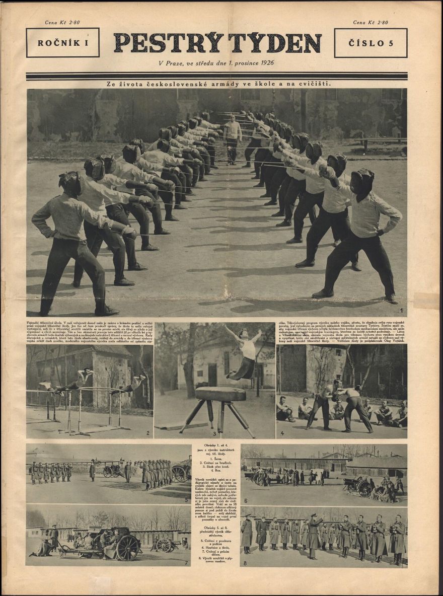 PESTRY TYDEN magazine side cover  Vol 1 No  5   1926