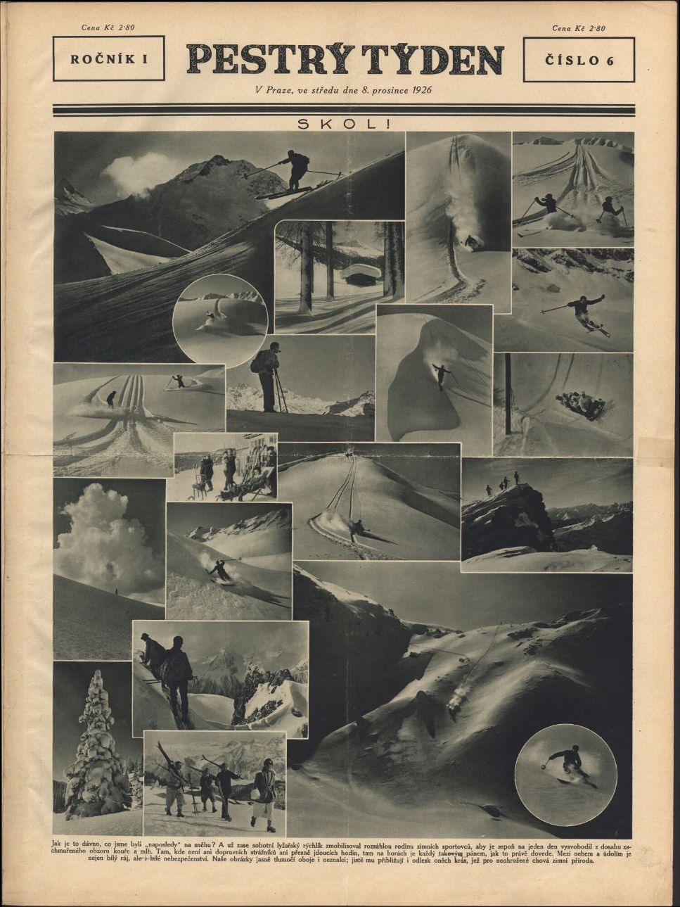 PESTRY TYDEN magazine side cover  Vol 1 No  6   1926