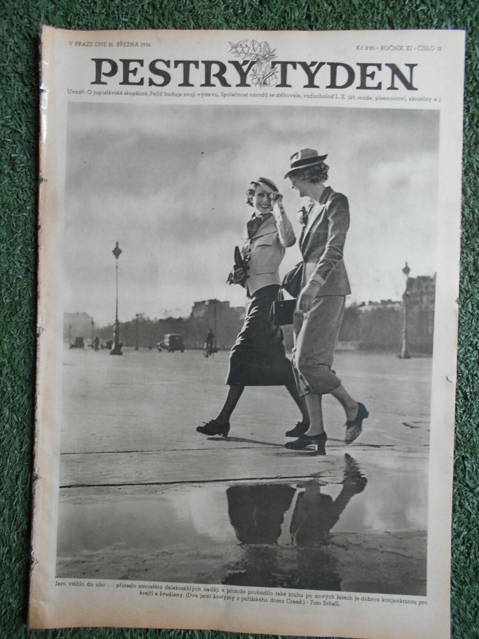 PESTRY TYDEN magazine side cover  Vol 1 No  12   1936
