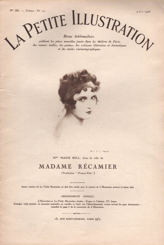 PETITE ILLUSTRATION | LA magazine side cover Issue 12 9 June 1928