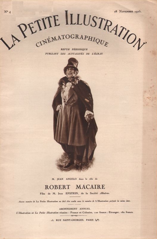 PETITE ILLUSTRATION | LA magazine side cover Issue 4 28 November 1925