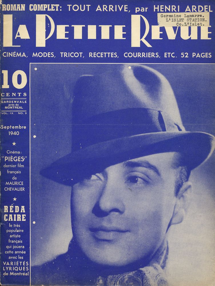PETITE REVUE | LA magazine side cover September 1940