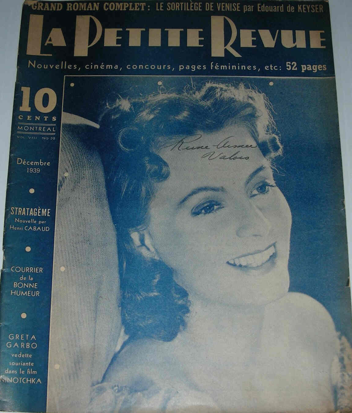PETITE REVUE | LA magazine side cover December 1939