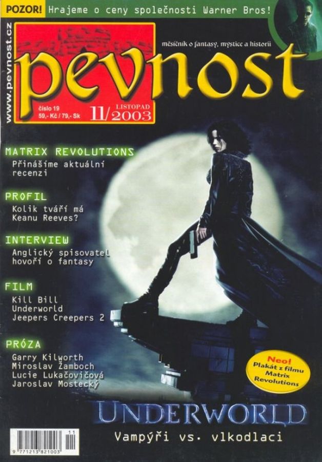PEVNOST magazine side cover Issue 11  2003