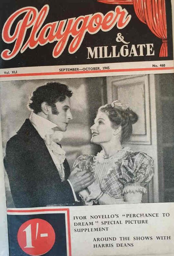 PLAYGOER magazine side cover Issue 460  September/October 1945