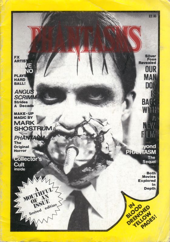 PHANTASMS magazine side cover Issue 1 January 1990