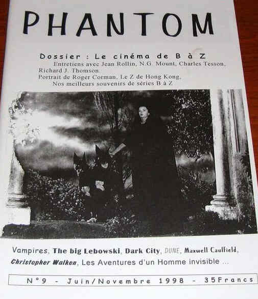PHANTOM magazine side cover Issue 9 June-November 1998