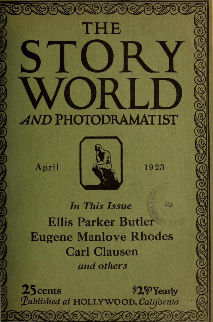 PHOTODRAMATIST magazine side cover April 1923