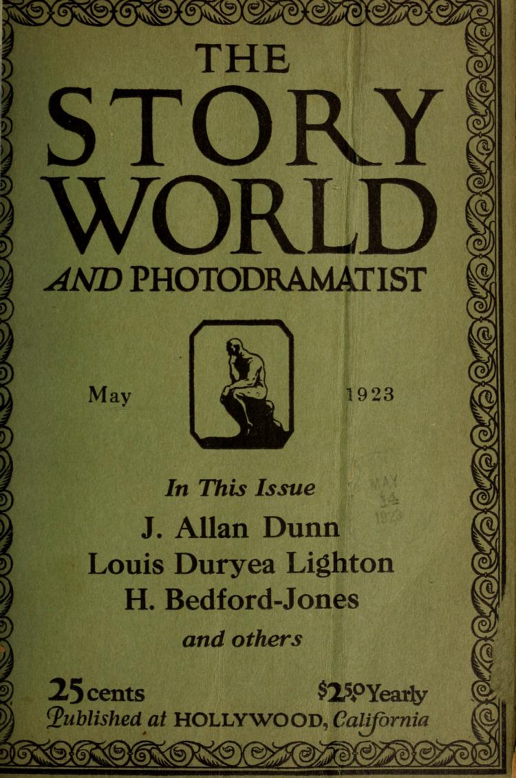 PHOTODRAMATIST magazine side cover May 1923