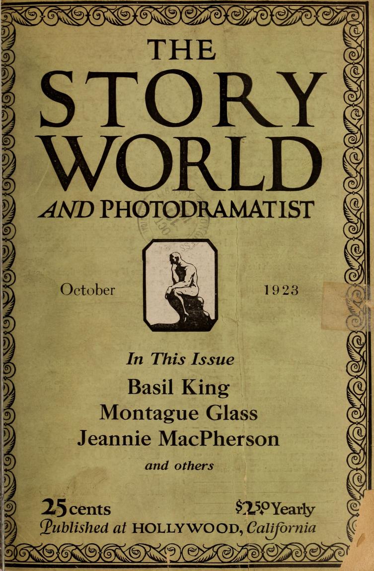 PHOTODRAMATIST magazine side cover October 1923