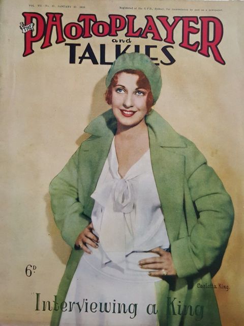 PHOTOPLAYER | THE magazine side cover  Vol 7 No 35 25 January 1930