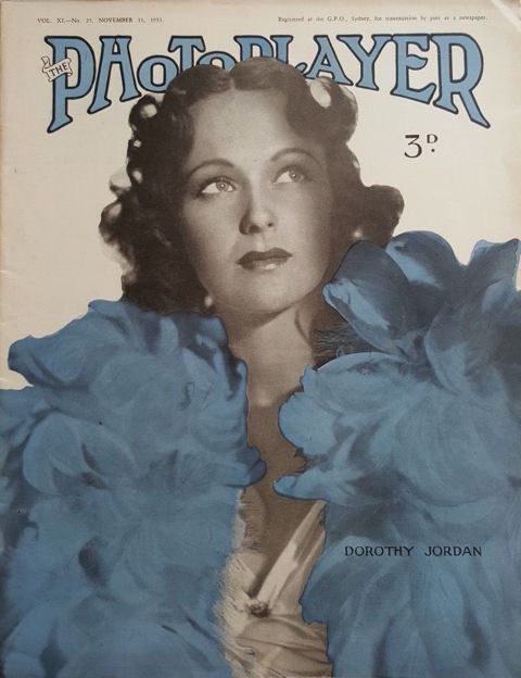PHOTOPLAYER | THE magazine side cover  Vol 11 No 25 11 November 1933