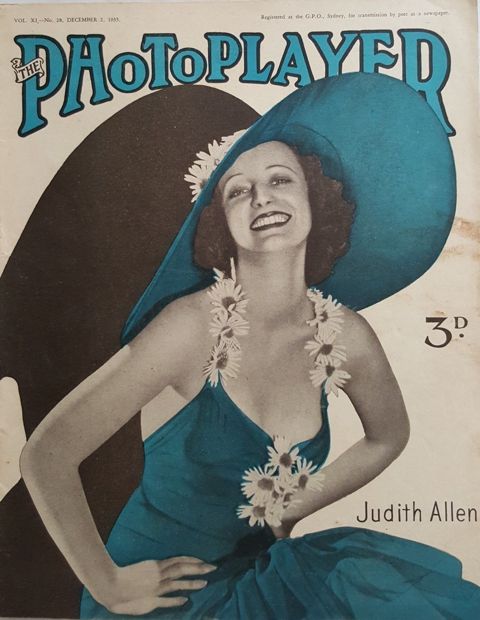 PHOTOPLAYER | THE magazine side cover  Vol 11 No 28 2 December 1933