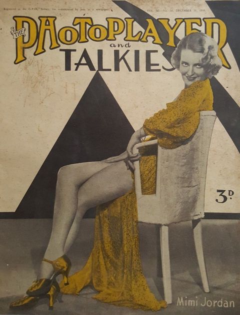 PHOTOPLAYER | THE magazine side cover  Vol 11 No 30 16 December 1933