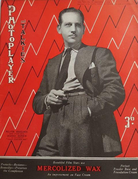 PHOTOPLAYER | THE magazine side cover  Vol 16 No 29 3 December 1938