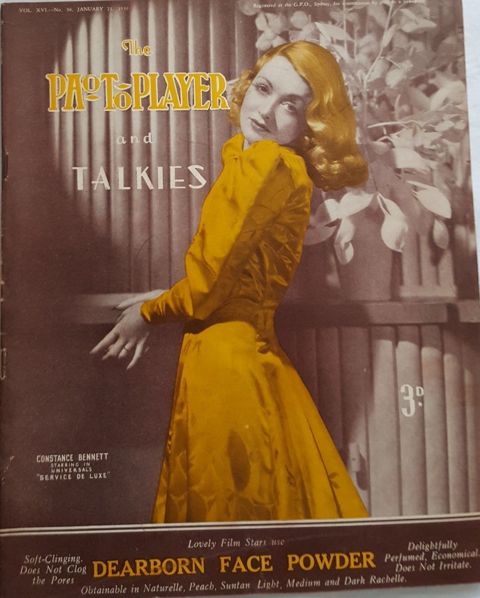 PHOTOPLAYER | THE magazine side cover  Vol 16 No 36 21 January 1939
