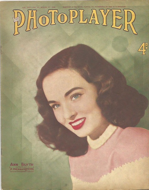 PHOTOPLAYER | THE magazine side cover  Vol 25 No 47 27 March 1948