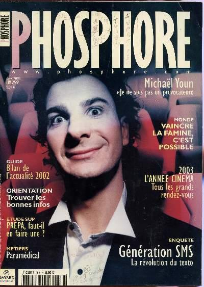 PHOSPHORE magazine side cover Issue 259  January 2003