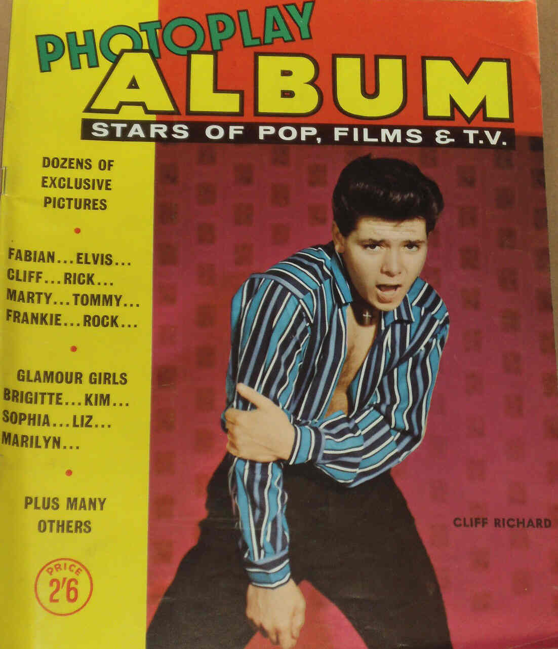 PHOTOPLAY ALBUM (Au) magazine side cover  1959