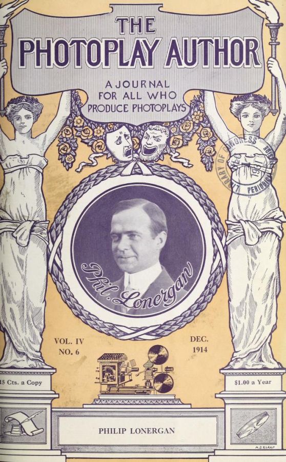 PHOTOPLAY AUTHOR magazine side cover  Vol 4 No  6  December 1914