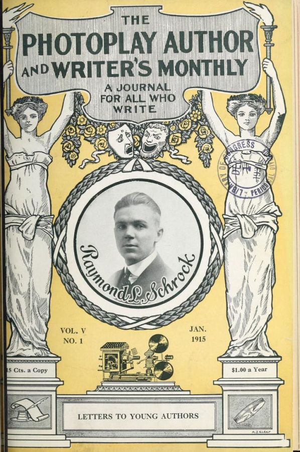PHOTOPLAY AUTHOR magazine side cover  Vol 5 No  1  January 1915