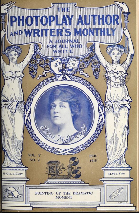 PHOTOPLAY AUTHOR magazine side cover  Vol 5 No  2  February 1915