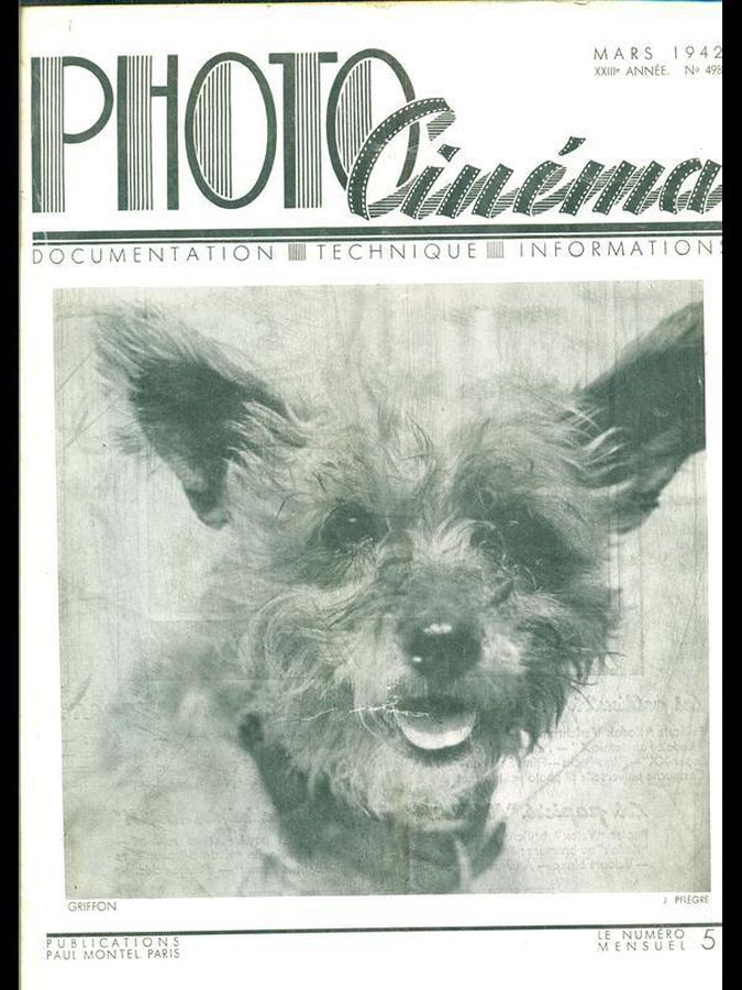 PHOTO CINEMA magazine side cover Issue 498 March 1942