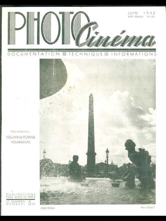 PHOTO CINEMA magazine side cover Issue 501 June 1942