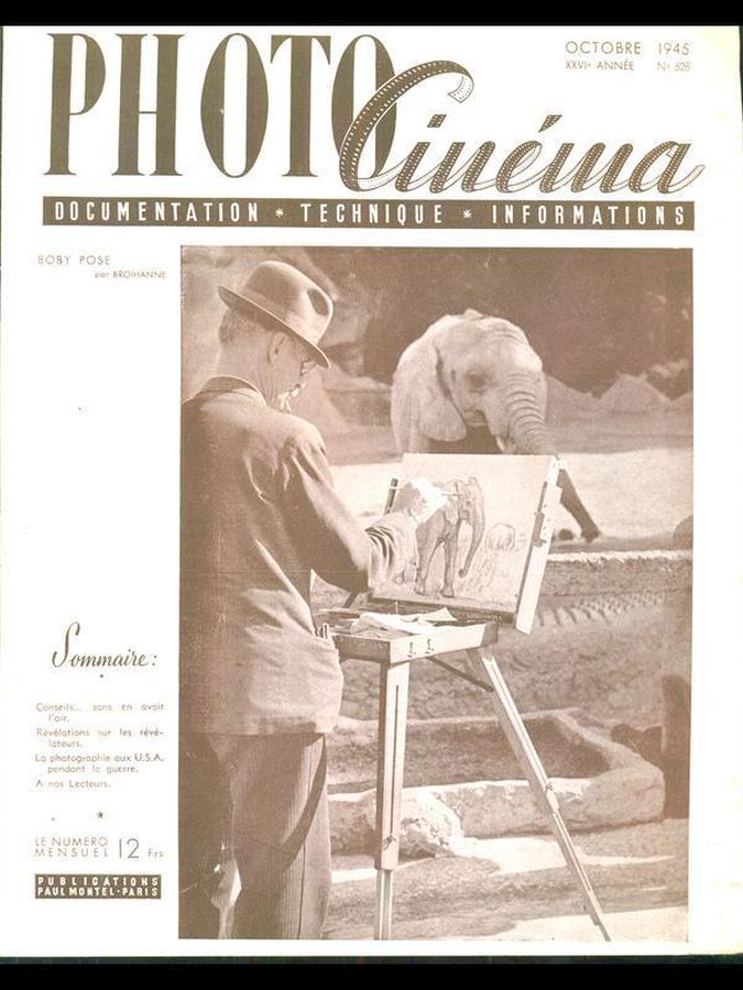 PHOTO CINEMA magazine side cover Issue 528 October 1945