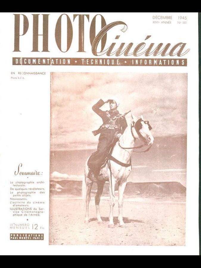 PHOTO CINEMA magazine side cover Issue 530 December 1945
