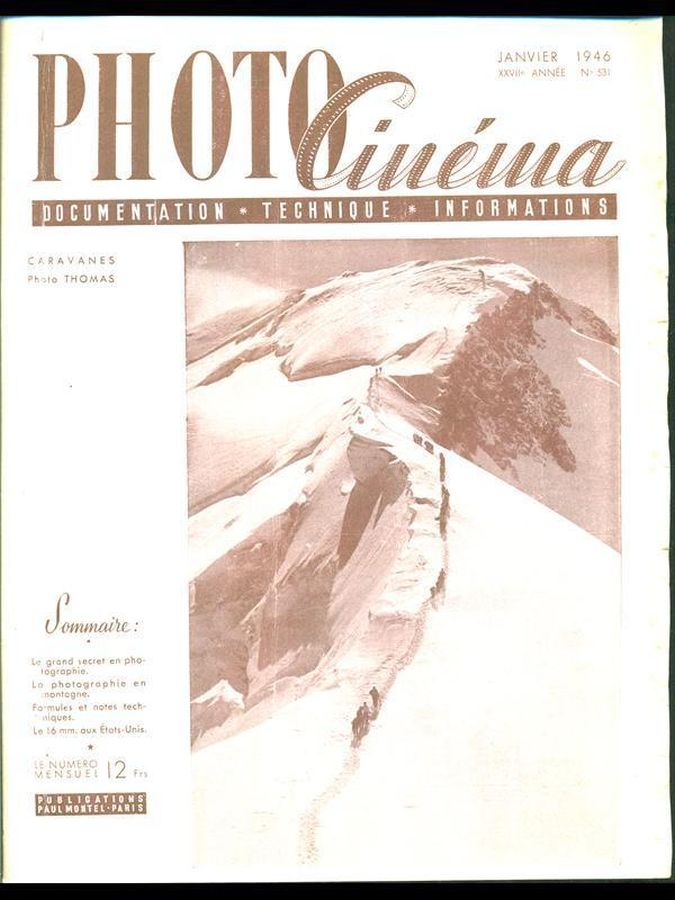 PHOTO CINEMA magazine side cover Issue 531 January 1946