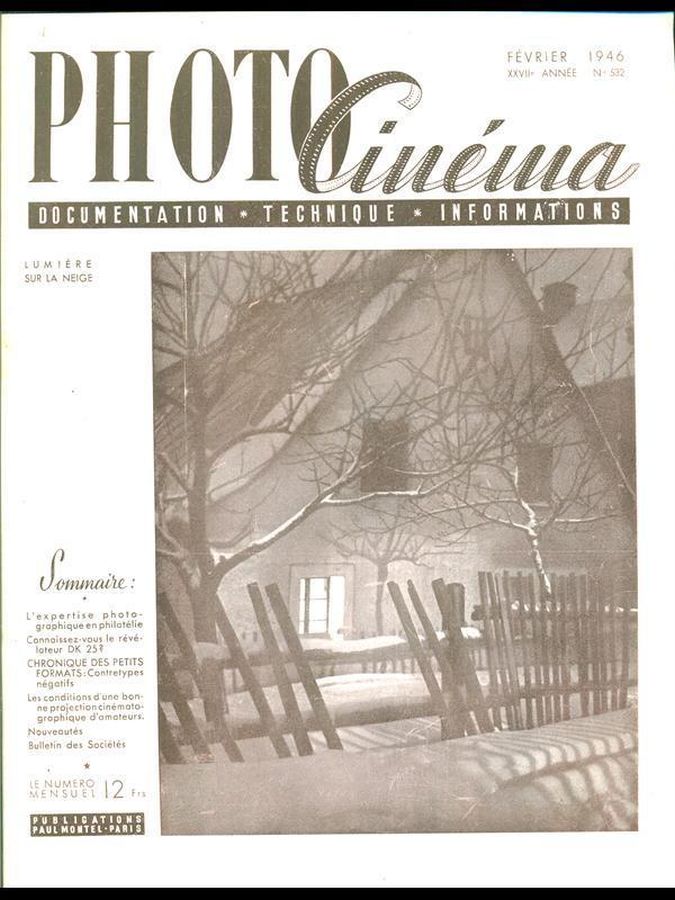 PHOTO CINEMA magazine side cover Issue 532 February 1946
