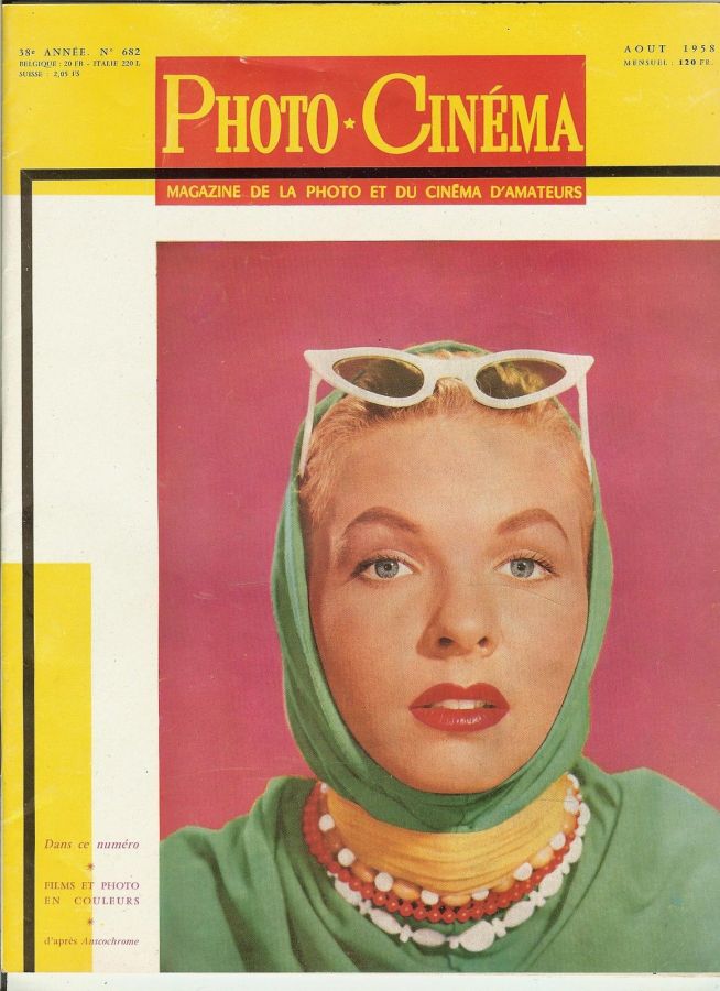 PHOTO CINEMA magazine side cover Issue 682 August 1958