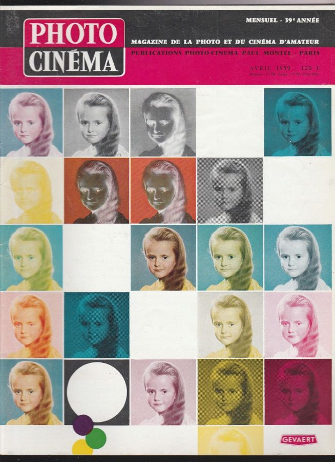 PHOTO CINEMA magazine side cover Issue 690 April 1959