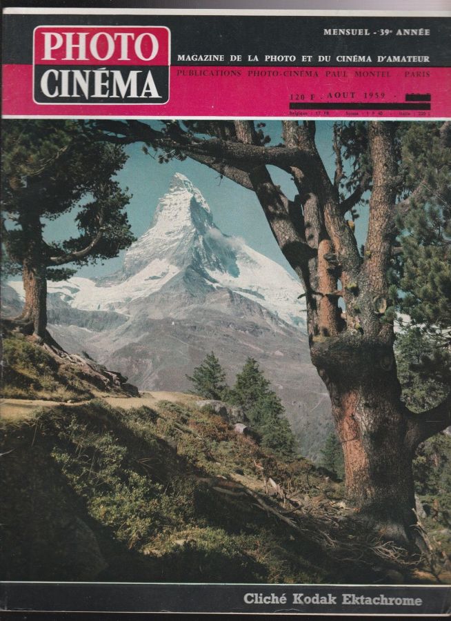 PHOTO CINEMA magazine side cover Issue 694 August 1959