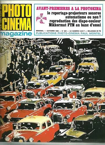 PHOTO CINEMA magazine side cover Issue 804  1968
