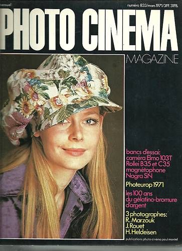 PHOTO CINEMA magazine side cover Issue 833 March 1971