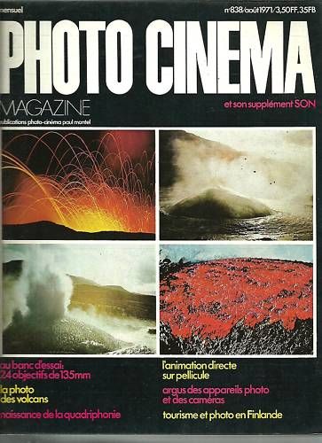 PHOTO CINEMA magazine side cover Issue 838 August 1971