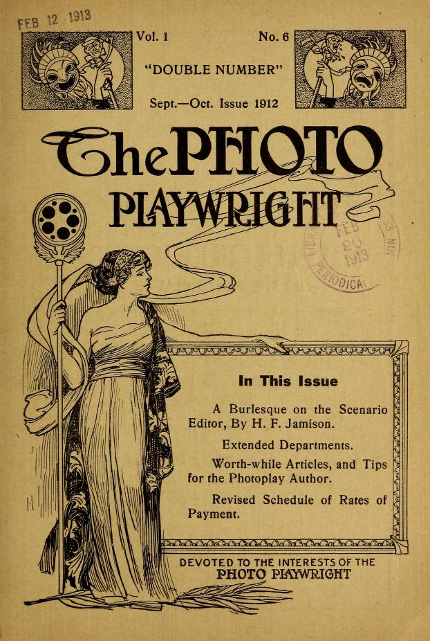 PHOTO PLAYWRIGHT magazine side cover Issue 6 September-October 1912