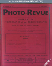 PHOTO-REVUE magazine side cover Issue 7 1 April 1939