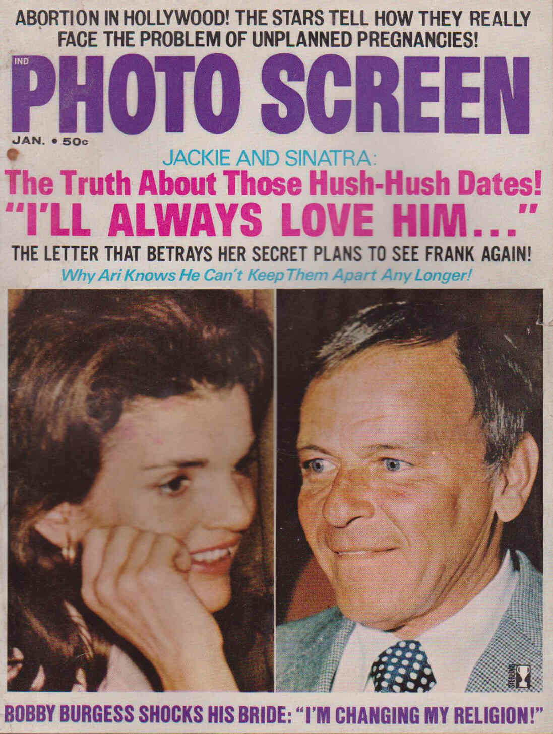 PHOTO SCREEN magazine side cover January 1972