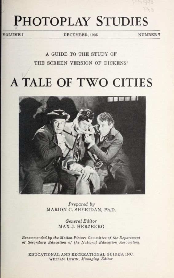 PHOTOPLAY STUDIES magazine side cover Issue 7 December 1935