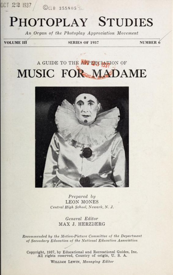 PHOTOPLAY STUDIES magazine side cover Issue 6  1937