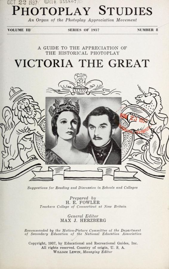 PHOTOPLAY STUDIES magazine side cover Issue 8  1937