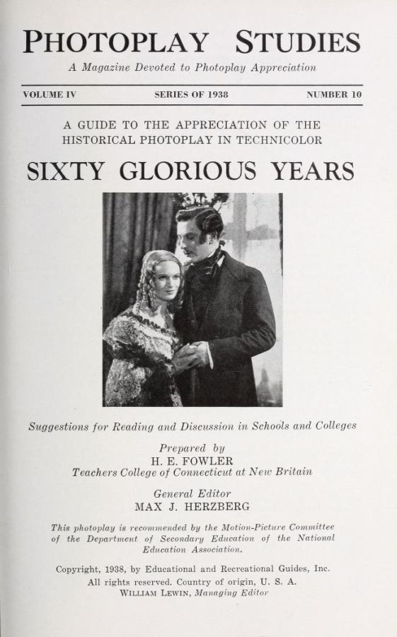 PHOTOPLAY STUDIES magazine side cover Issue 10  1938