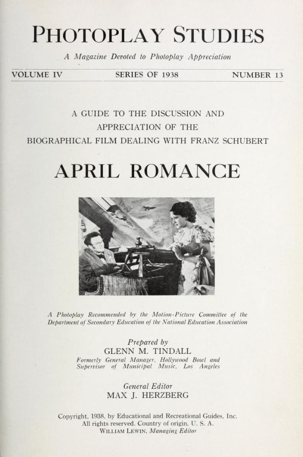 PHOTOPLAY STUDIES magazine side cover Issue 13  1938